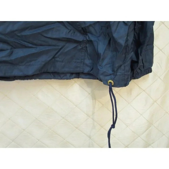 Vintage Windbreaker U.S. Space Camp Jacket Half Zip Hooded Navy Blue Medium - Picture 2 of 8